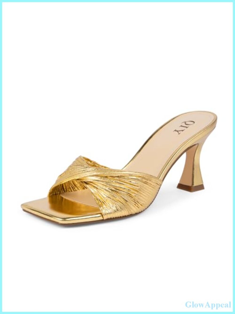 Women's Satin Square Toe Kitten Heel Mules